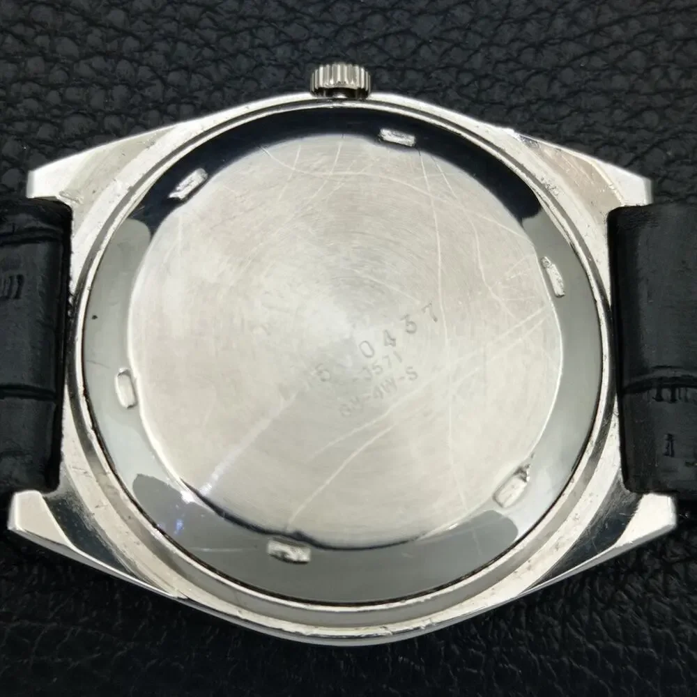 Vintage 1989 Citizen Automatic Mens Silver Watch W/daydate & Gold accents